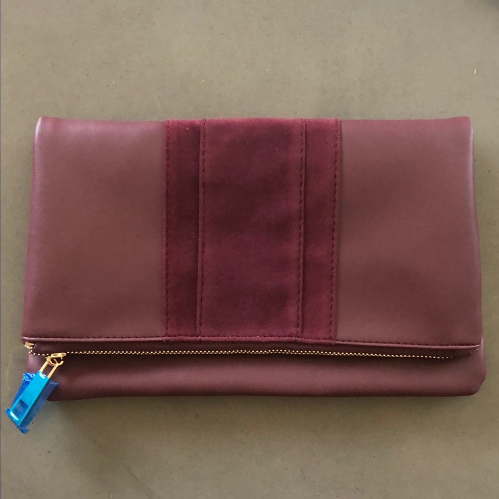 Burgundy clutch